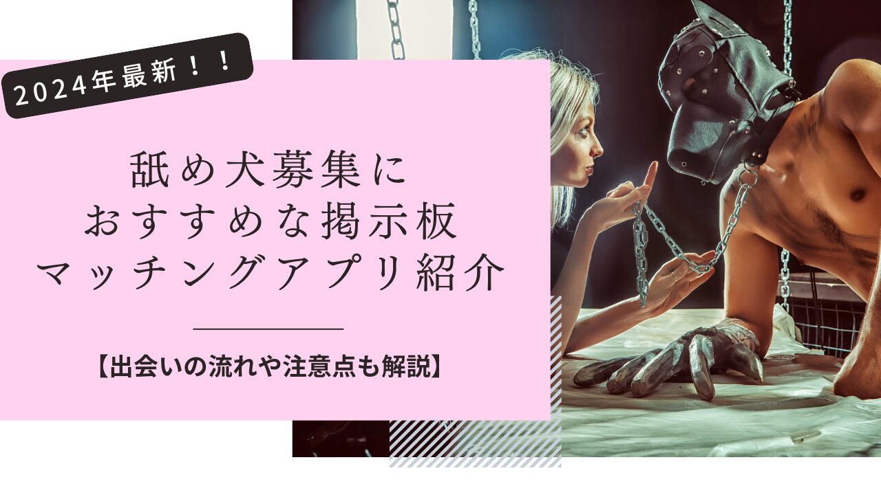 舐め犬募集におすすめな掲示板・マッチングサイト3選！流れや注意点も解説